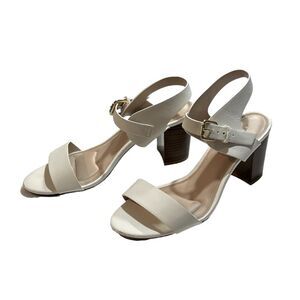 Kelly & Katie | Frilisa Women’s White Open Toe Strappy Summer Sandals Size 10